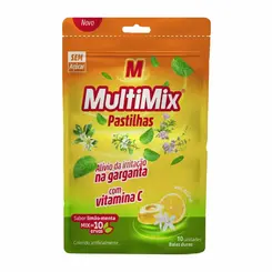MULTIMIX PASTILHAS DE LIMAO E MENTA - ALÍVIO DA IRRITAÇÃO NA GARGANTA 10UN