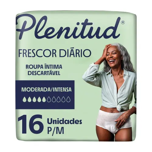 ROUPA INTIMA DESCARTAVEL PLENITUD FRESCOR DIARIO P/M COM 16 UNIDADES