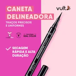 CANETA DELINEADORA VULT PRETA