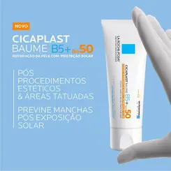 CREME REPARADOR COM PROTEÇÃO SOLAR CICAPLAST BAUME B5 + FPS50 LA ROCHE-POSAY 40ML