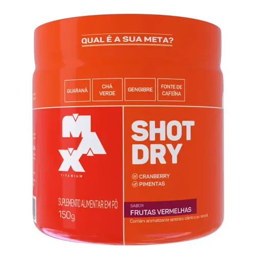 TERMOGENICO MAX TITANIUM SHOT DRY SABOR MARACUJA 150G