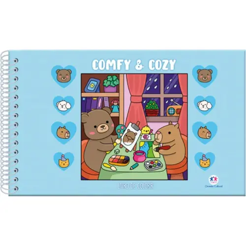 LIVRO  DE COLORIR COMFY & COZY BLUE