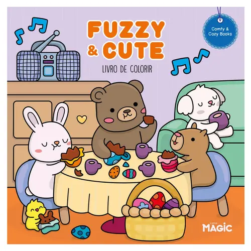 LIVRO DE COLORIR FUZZY & CUTE