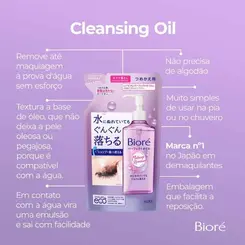 ÓLEO DEMAQUILANTE FACIAL BIORE - CLEANSING OIL REFIL 210ML