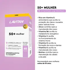 LAVITAN POLIVITAMÍNICO  50 + MULHER COM 60 COMPRIMIDOS