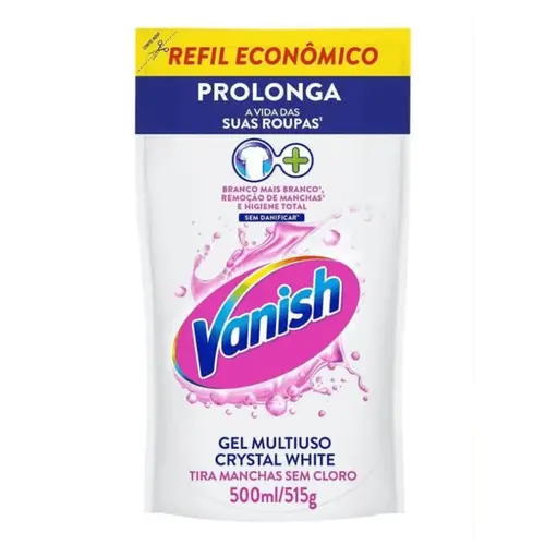 ALVEJANTE VANISH REFIL CRYSTAL WHITE - TIRA MANCHAS 500ML