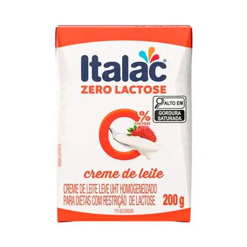 CREME DE LEITE ITALAC ZERO LACTOSE 200G