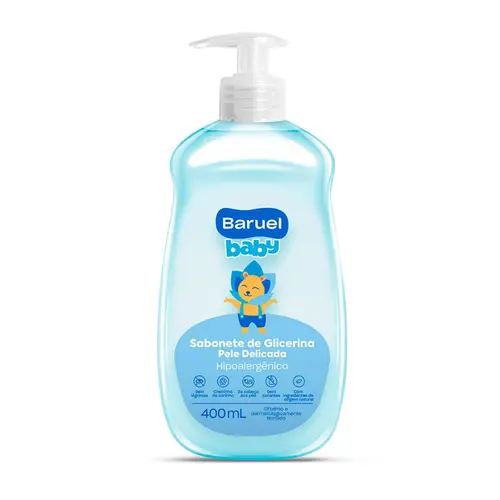 SABONETE BARUEL BABY GLICERINA PELE DELICADA 400ML