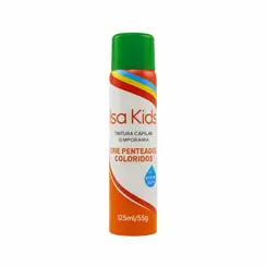 ISAKIDS TINTA COLORIDA EM SPRAY PARA CABELO VERDE 125ML