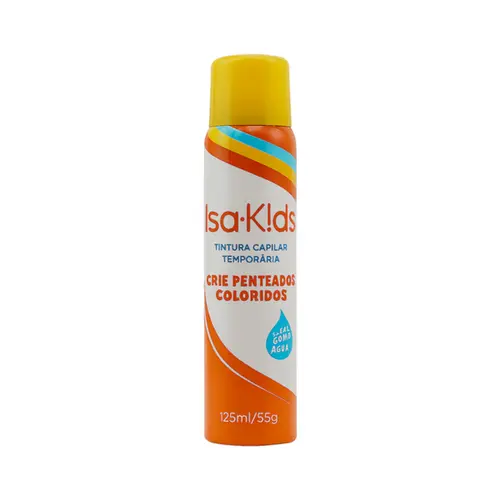 ISAKIDS TINTA COLORIDA EM SPRAY PARA CABELO AMARELO 125ML