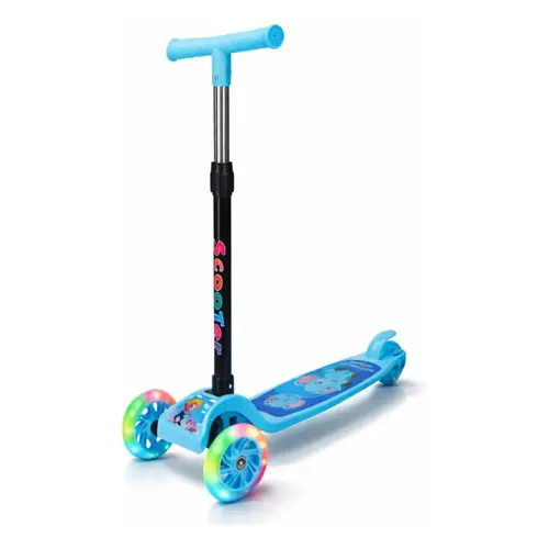 BRINQUEDO PATINETE AZUL DOBRAVEL COM LUZ