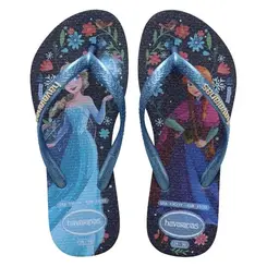CHINELO HAVAIANAS KIDS  PRINCES AZUL TAMANHO 33