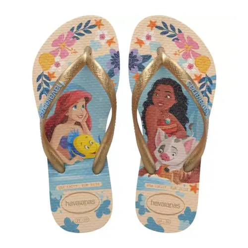 CHINELO HAVAIANAS KIDS PRINCESA BEGE TAMANHO 33