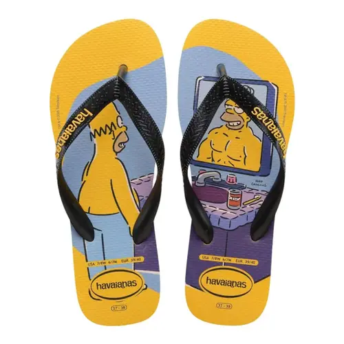 CHINELO HAVAIANAS SIMPSONS TOP AMARELO TAMANHO 35