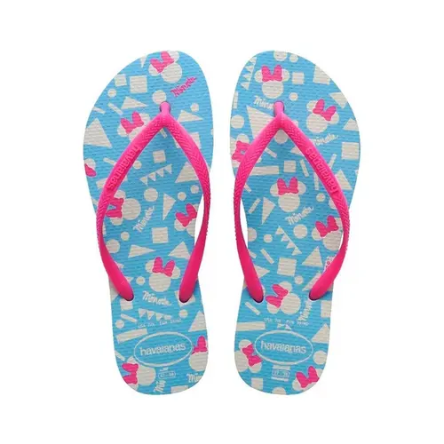 CHINELO HAVAIANAS DISNEY AZUL E ROSA TAMANHO 35