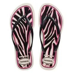 CHINELO HAVAIANAS ANIMAL BEGE ZEBRA TAMANHO 33