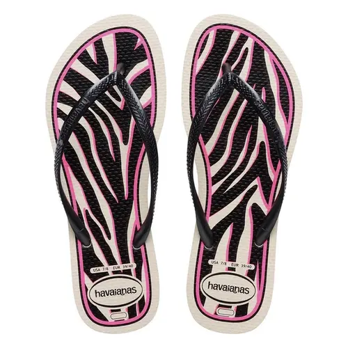 CHINELO HAVAIANAS ANIMAL BEGE ZEBRA TAMANHO 37/38