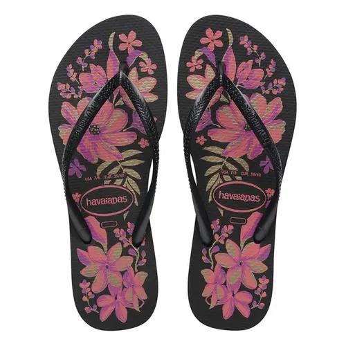 CHINELO HAVAIANA ORGANIC PRETO/DOURADO TAMANHO 39