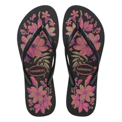CHINELO HAVAIANA ORGANIC PRETO/DOURADO TAMANHO 39