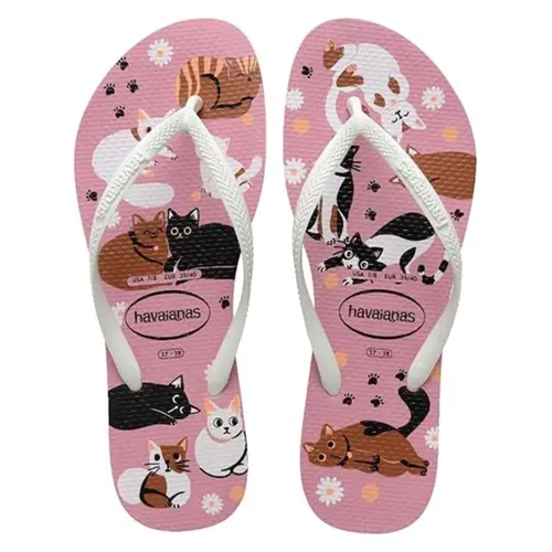 CHINELO HAVAIANAS PETS ROSA CHIFFOM TAMANHO 37
