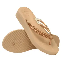 CHINELO HAVAIANAS WEDGES DOURADO TAMANHO 41