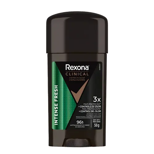 DESODORANTE REXONA CLINICAL MEN STICK EM CREME INTENSE FRESH 58G