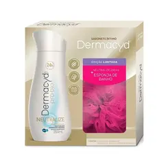 KIT DERMACYD SABONETE INTIMO NEUTRALIZE 200ML + ESPONJA DE BANHO