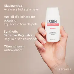 PROTETOR SOLAR FACIAL ISDIN FOTOPROTETOR REDNESS FPS50 50ML