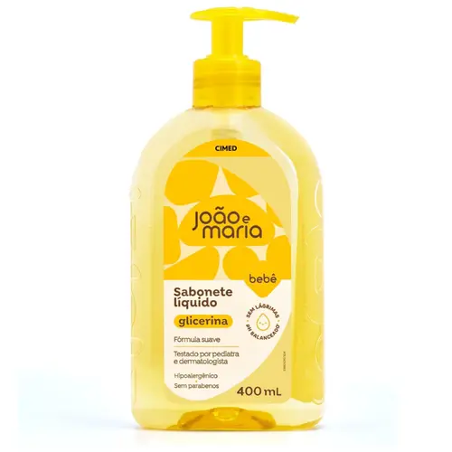 SABONETE LIQUIDO JOAO E MARIA BEBE GLICERINA 400ML