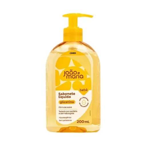 SABONETE LIQUIDO JOAO E MARIA BEBE 200ML
