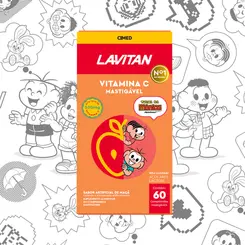 LAVITAN VITAMINA C MASTIGAVEL SABOR MAÇA COM 60 COMPRIMIDOS MASTIGÁVEIS