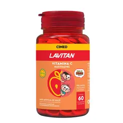 LAVITAN VITAMINA C MASTIGAVEL SABOR MAÇA COM 60 COMPRIMIDOS MASTIGÁVEIS