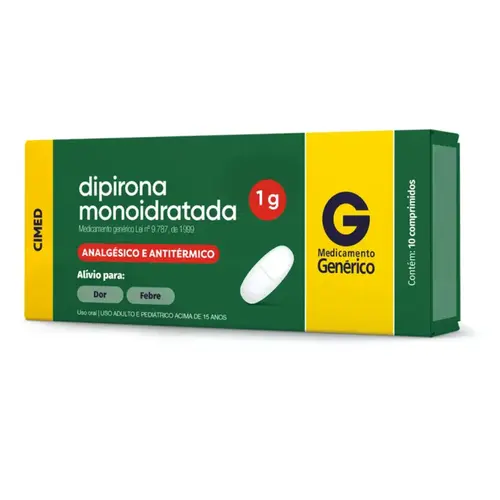 DIPIRONA SODICA 1G COM 10 COMPRIMIDOS
