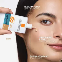 PROTETOR SOLAR FACIAL LA ROCHE ANTHELIOS UVA FPS60 COR 4.0 45 ML
