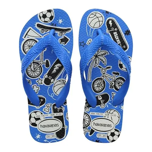 CHINELO HAVAIANAS KIDS ATHLETIC AZUL TAMANHO 33