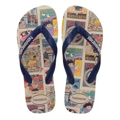 CHINELA HAVAIANAS TOP DISNEY CLASSIC BEGE COM MARINHO TAMANHO 35