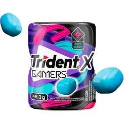 CHICLETE TRIDENT X GAMERS ACID BERRY - FRAMBOESA E LIMAO 48,3G