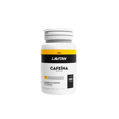 SUPLEMENTO LAVITAN CAFEINA 200MG COM 100 CAPSULAS