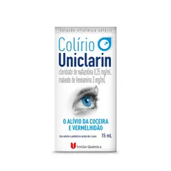 UNICLARIN COLIRIO - ALIVIO DA COCEIRA E VERMELHIDÃO 15ML