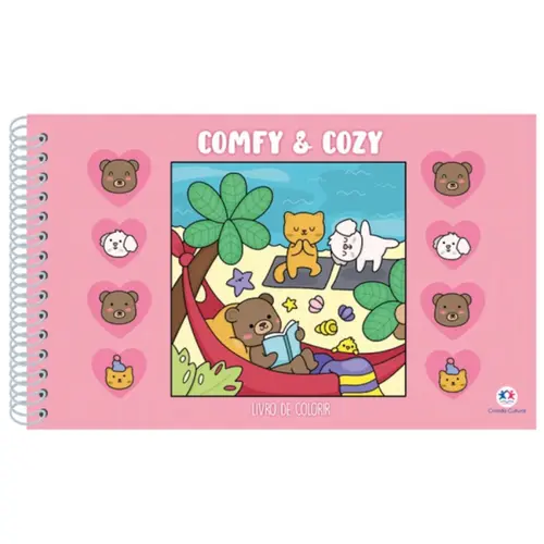 LIVRO DE COLORIR COMFY E COZY PINK