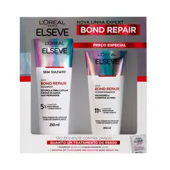 KIT ELSEVE BOND REPAIR SHAMPOO 250ML + CONDICIONADOR 200ML + AMOSTRA PRÉ SHAMPOO 7ML