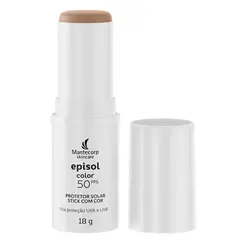 MANTECORP PROTETOR SOLAR FACIAL EPISOL COLOR STICK FPS50 COR CLARO 18G