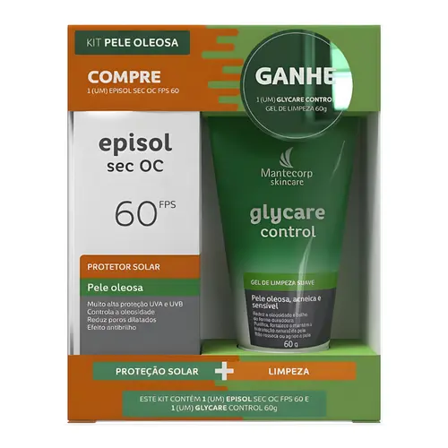 KIT MANTECORP EPISOL PROTETOR SOLAR FPS60 + GEL DE LIMPEZA 60G