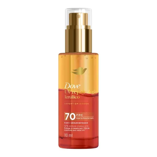 DOVE OLEO E SÉRUM BIFÁSICO UV REPAIR E GLOW + FERULICO 110ML - PROTEÇÃO E BRILHO