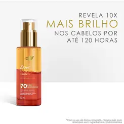 DOVE OLEO E SÉRUM BIFÁSICO UV REPAIR E GLOW + FERULICO 110ML - PROTEÇÃO E BRILHO