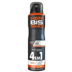 DESODORANTE AEROSOL HERBISSIMO DARK SILVER 150ML
