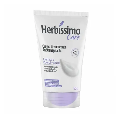 DESODORANTE EM CREME HERBISSIMO CARE LINHACA E COENZIMA Q10 55G