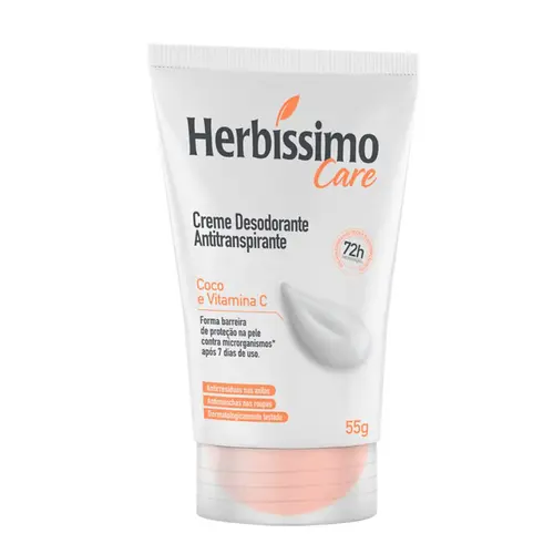 DESODORANTE CREME HERBISSIMO CARE COCO E VITAMINA C 55G
