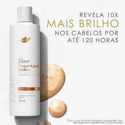 SHAMPOO DOVE REPAIR E GLOW + FERULICO 370ML