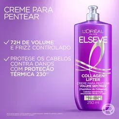 CREME PARA PENTEAR ELSEVE COLAGENO LIFTER - VOLUME SEM FRIZZ 250ML